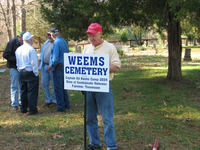 Camp 2034 member Mr. Carl Walker visits the Historic Walker Cemetery